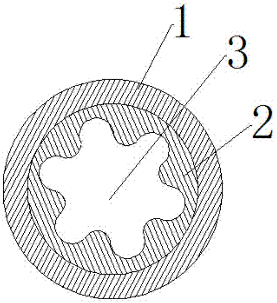 Screw drilling tool stator prepared from blend of PTFE and FEP, and fluorine-containing material applied to stator