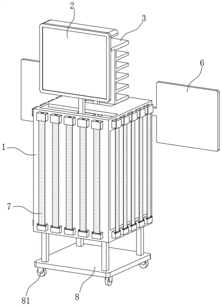 Case display device for law teaching