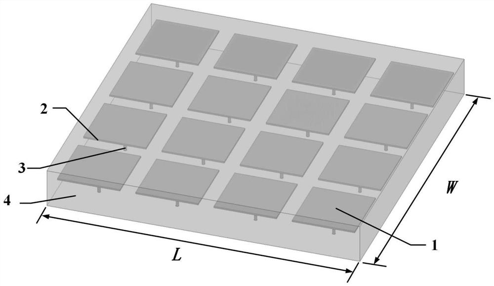 Rectangular waveguide resonant cavity filled with metal mushroom metamaterial