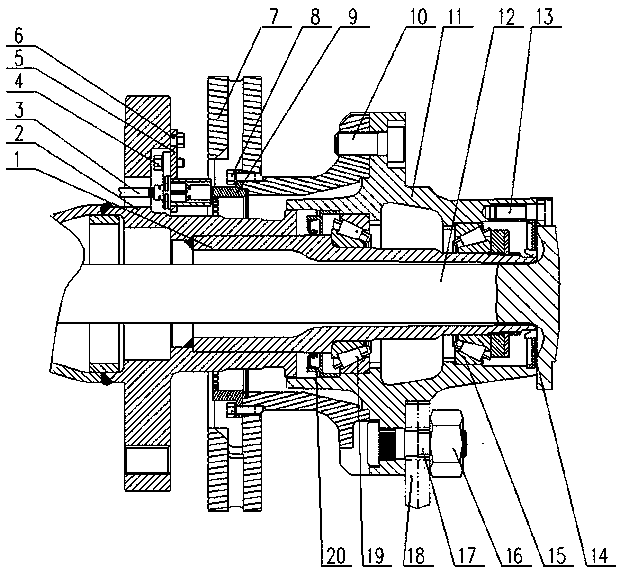 ABS induction mode structure of automobile drive rear axle