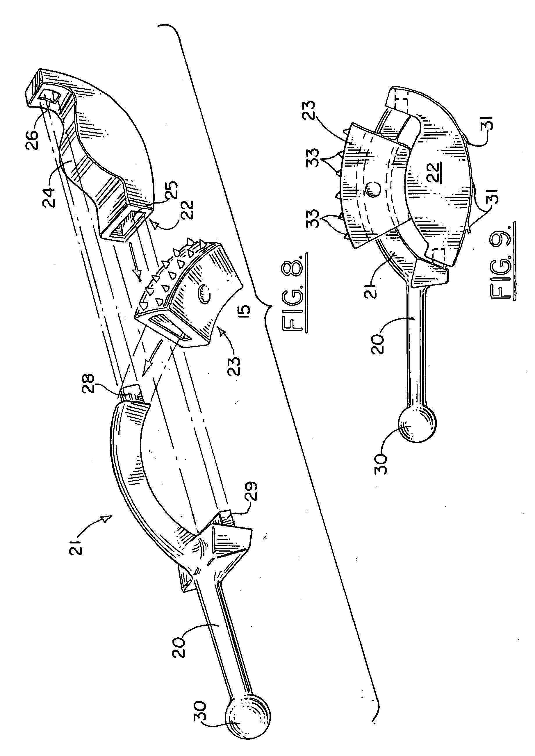 Lumbar disc replacement implant for posterior implantation with dynamic spinal stabilization device and method