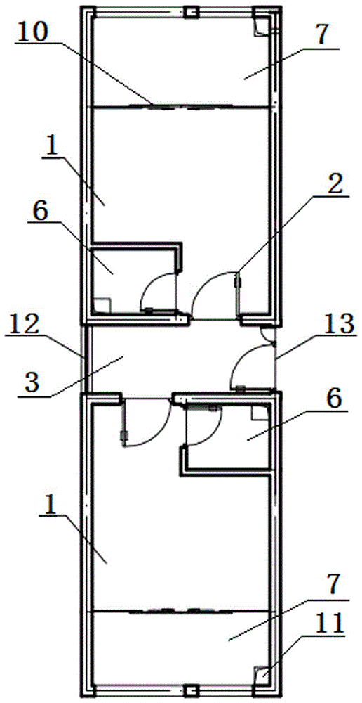 Residential type facilitating self-occupation and leasing