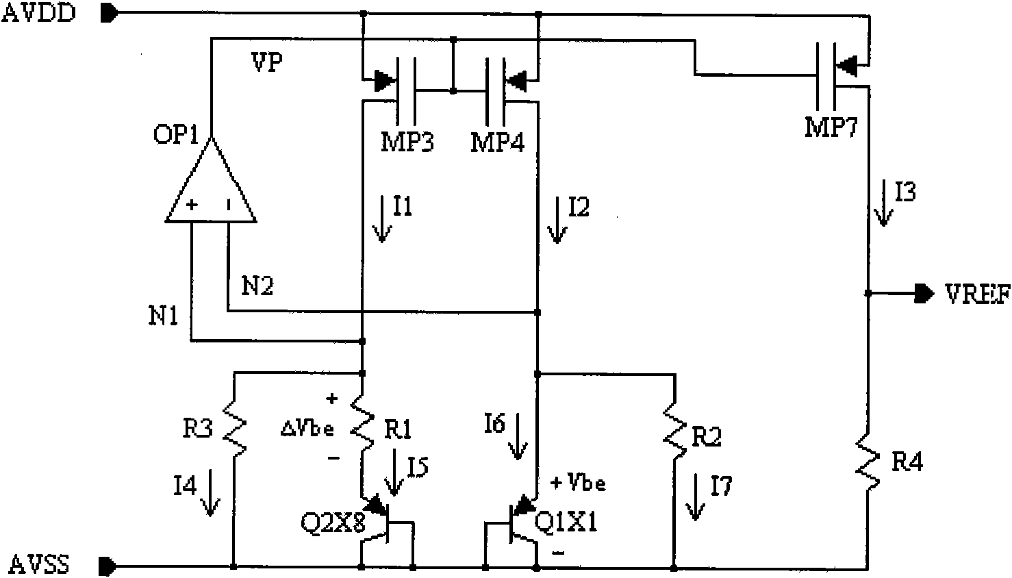 High power supply rejection ratio (PSRR) reference source circuit with adjustable output