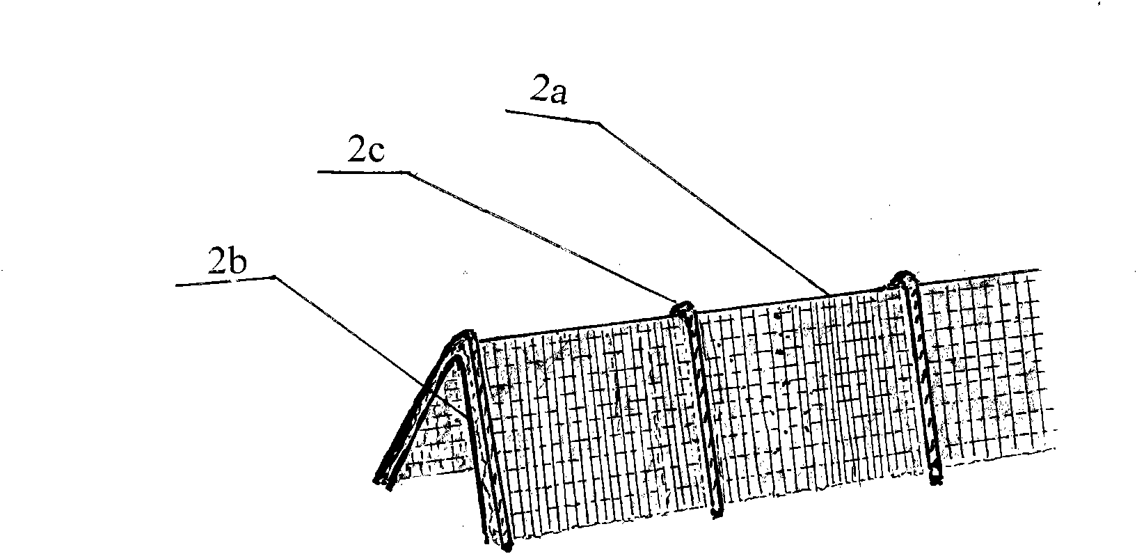 Integral figure eight-shaped sand blocking mesh