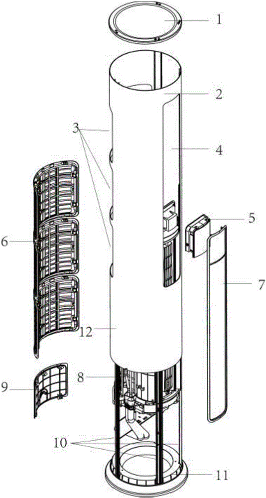 Extrusion type vertical air conditioner