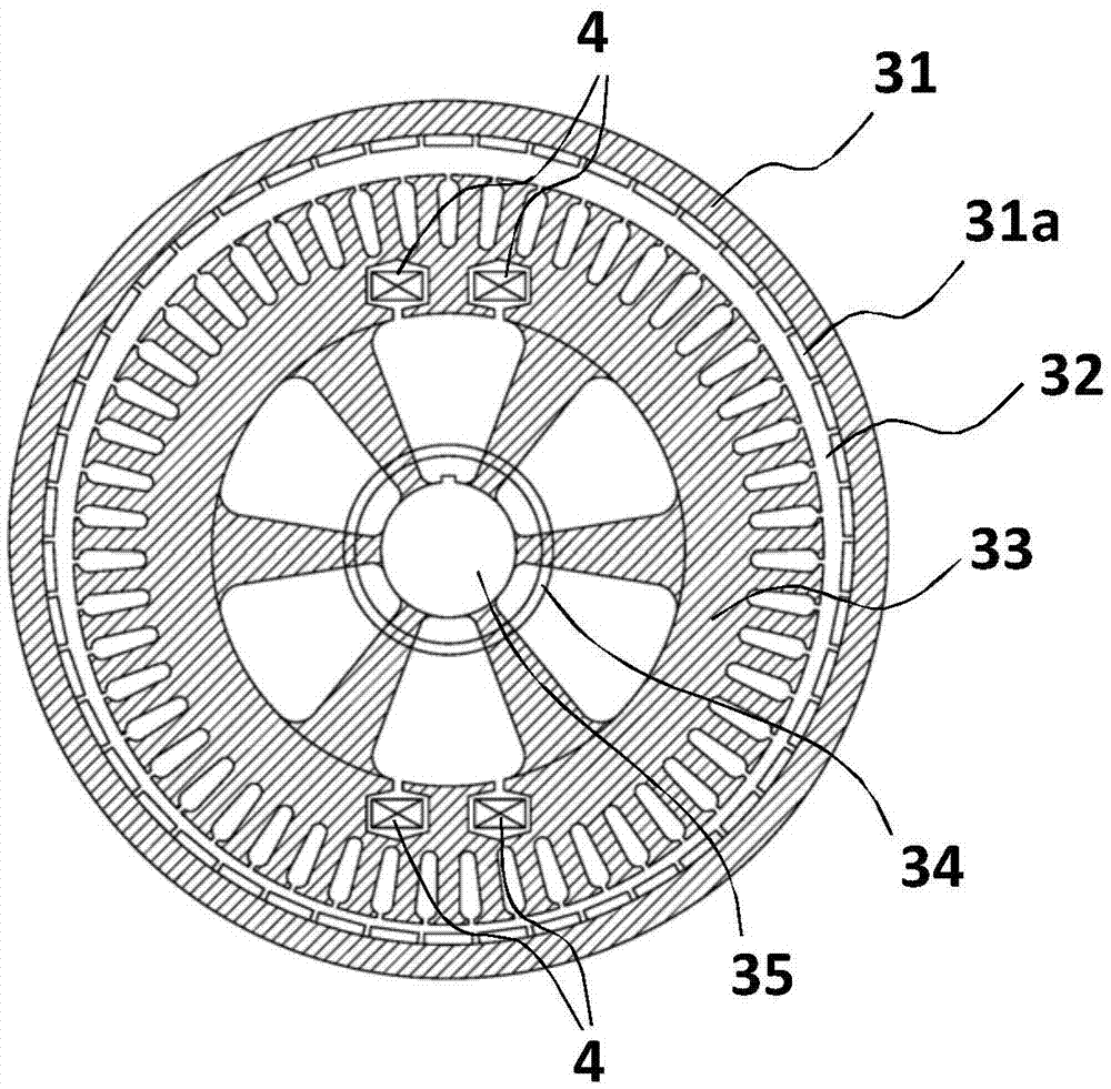 Electromagnetic damping device for wheel hub motor of electric automobile
