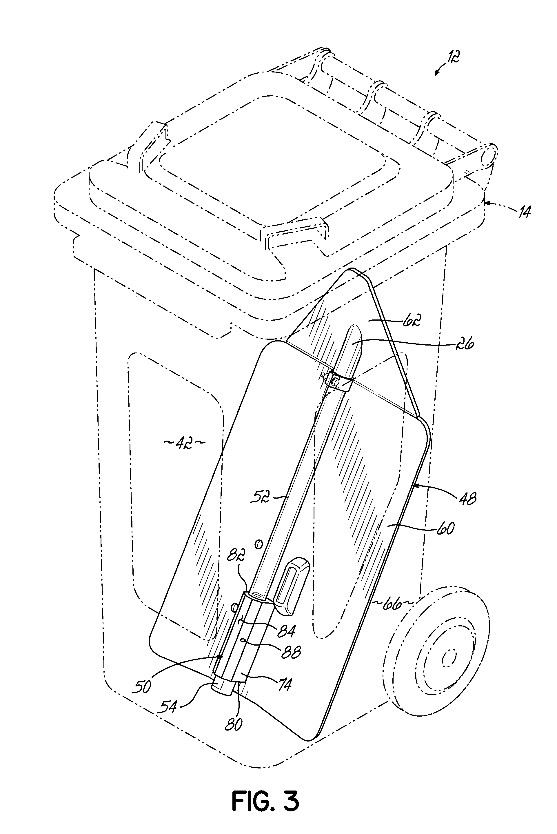 Fill system and method including visual indicator device for empty condition