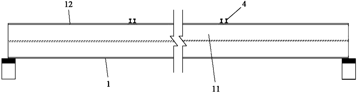 Construction method for straddle type monorail prefabricated steel-HPC (High Performance Concrete) combined track beam