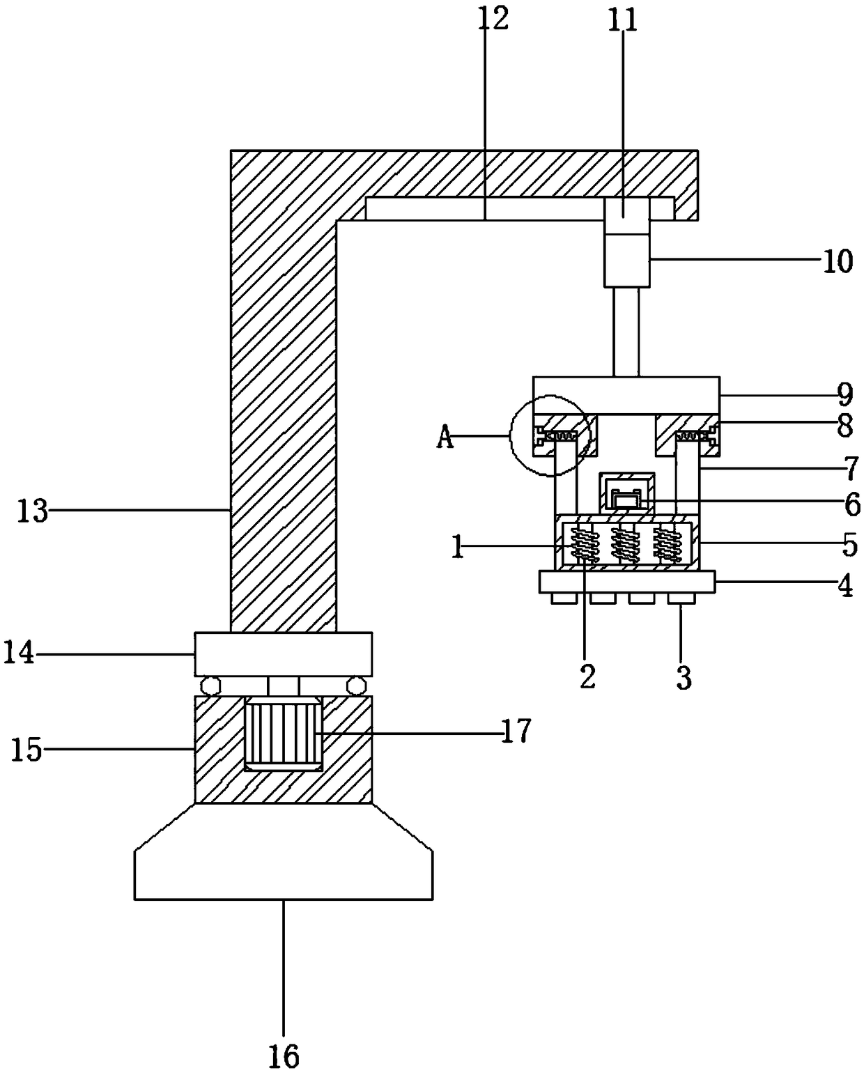 Electromagnetic chuck for transferring metal pressing block