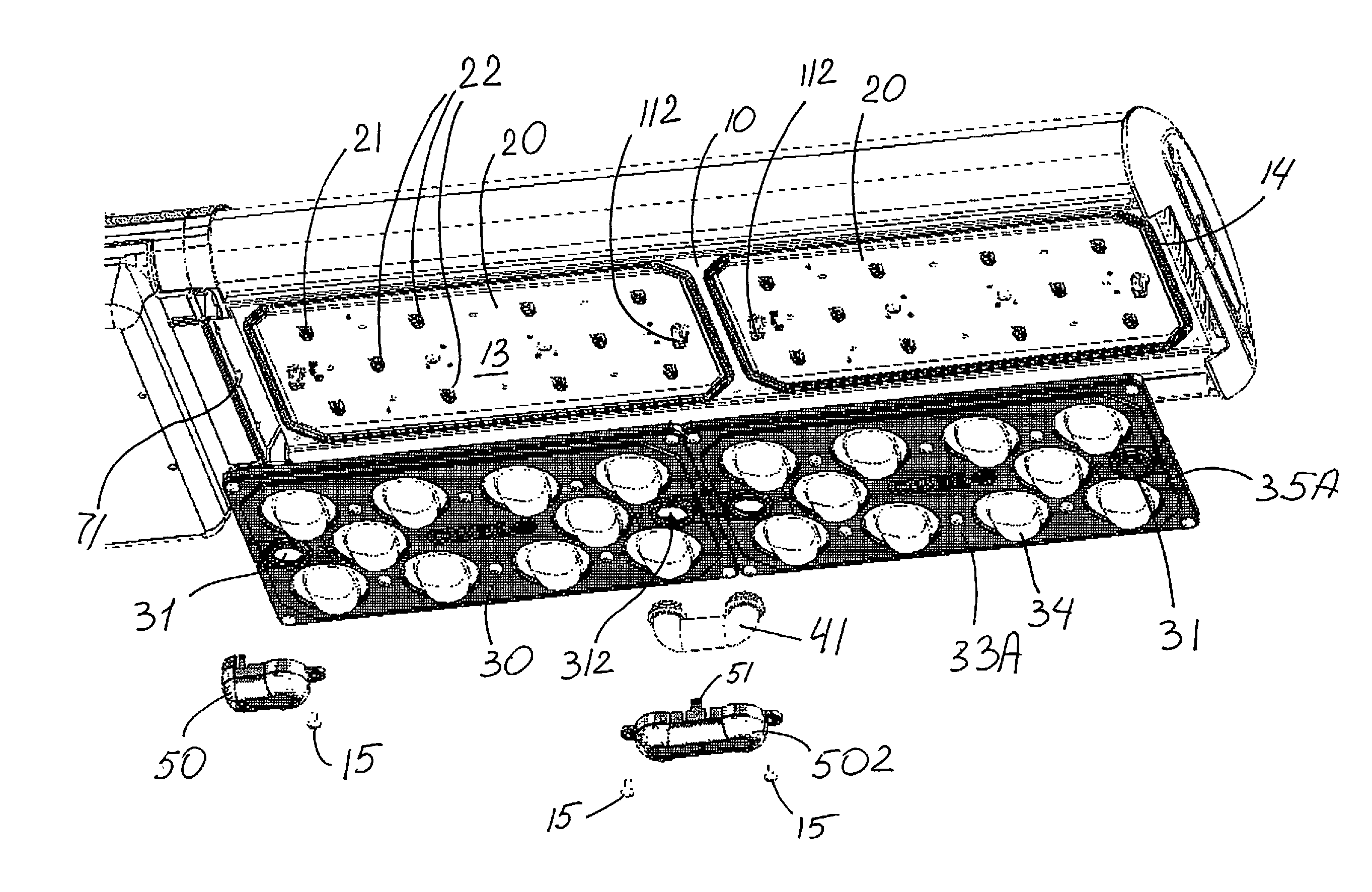 LED light fixtures with arrangement for electrical connection