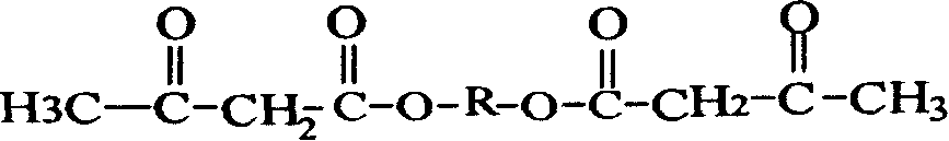 Oligomer diacetyl acetate alkylene diester metal chelate coating drier and preparation and application