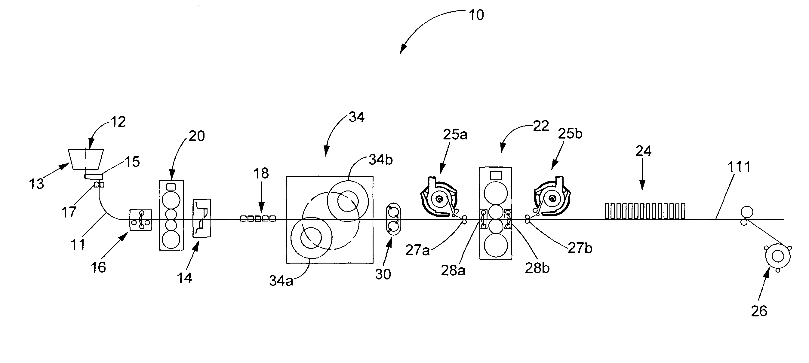 Rolling method for strip and corresponding rolling line