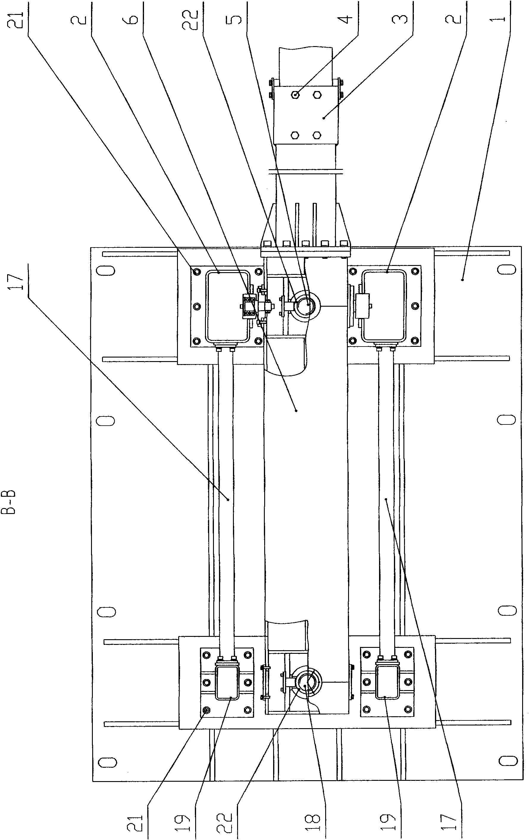 X-ray steel pipe seam detection supporting arm device