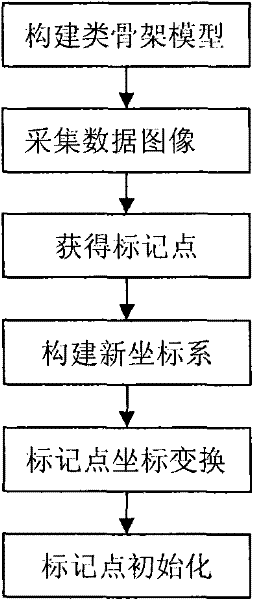 Mark point identification initializing method based on principal components analysis (PCA) in motion capture system