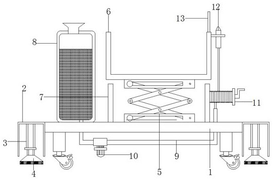 Fire-fighting lifting device for fire-fighting equipment