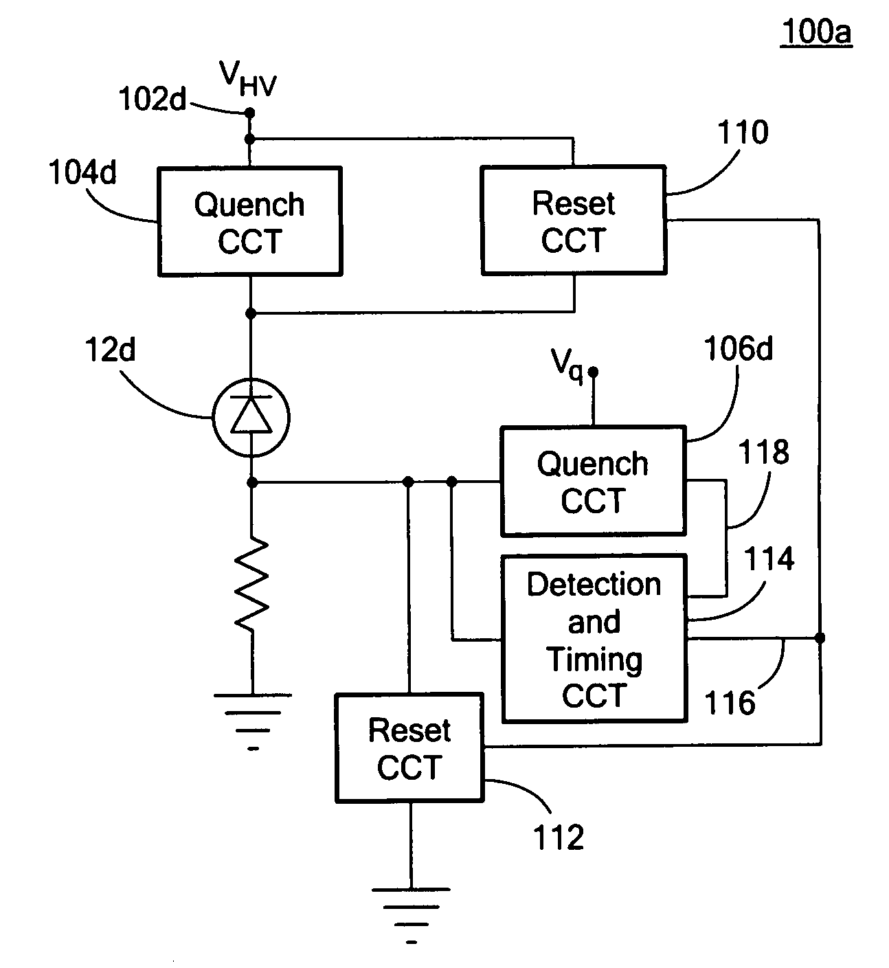 Double quench circuit for an avalanche current device