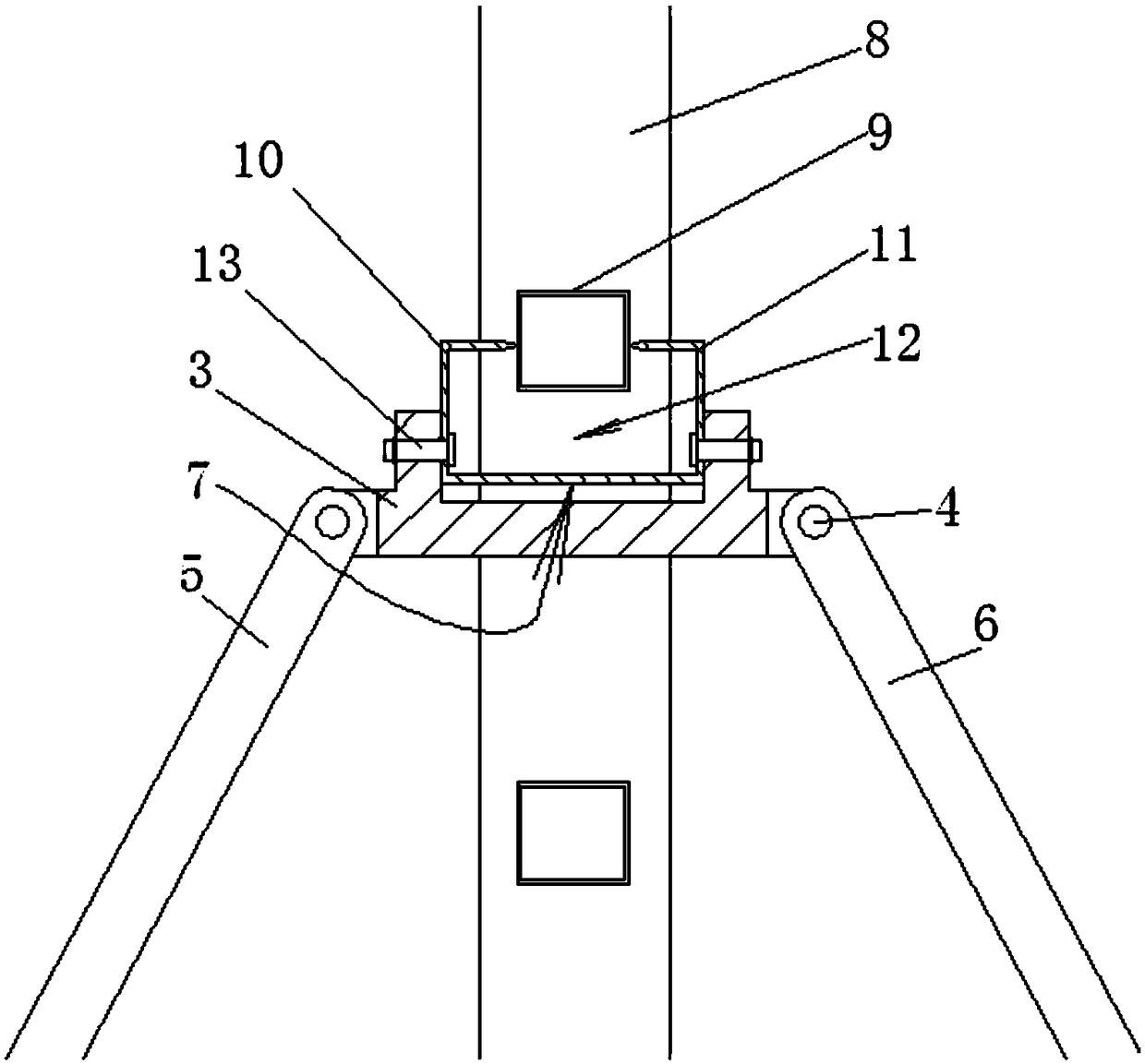 Supporting tool for spraying zinc to surface of fence small assembly of ship deck