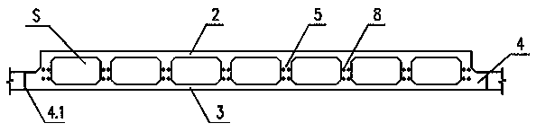 Box type top plate structure for large-span city tunnel