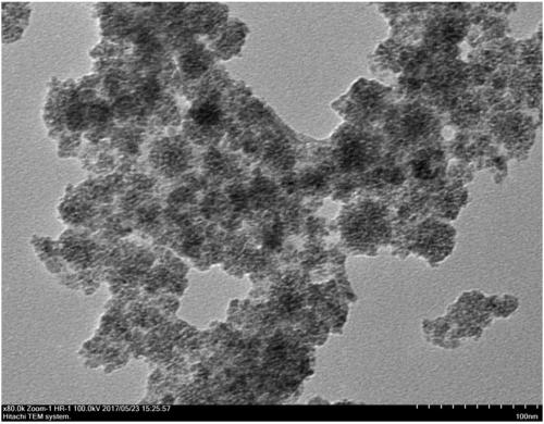 Magnetic Fe3O4@PS-TMT nanoparticle with adsorption function and preparation method thereof
