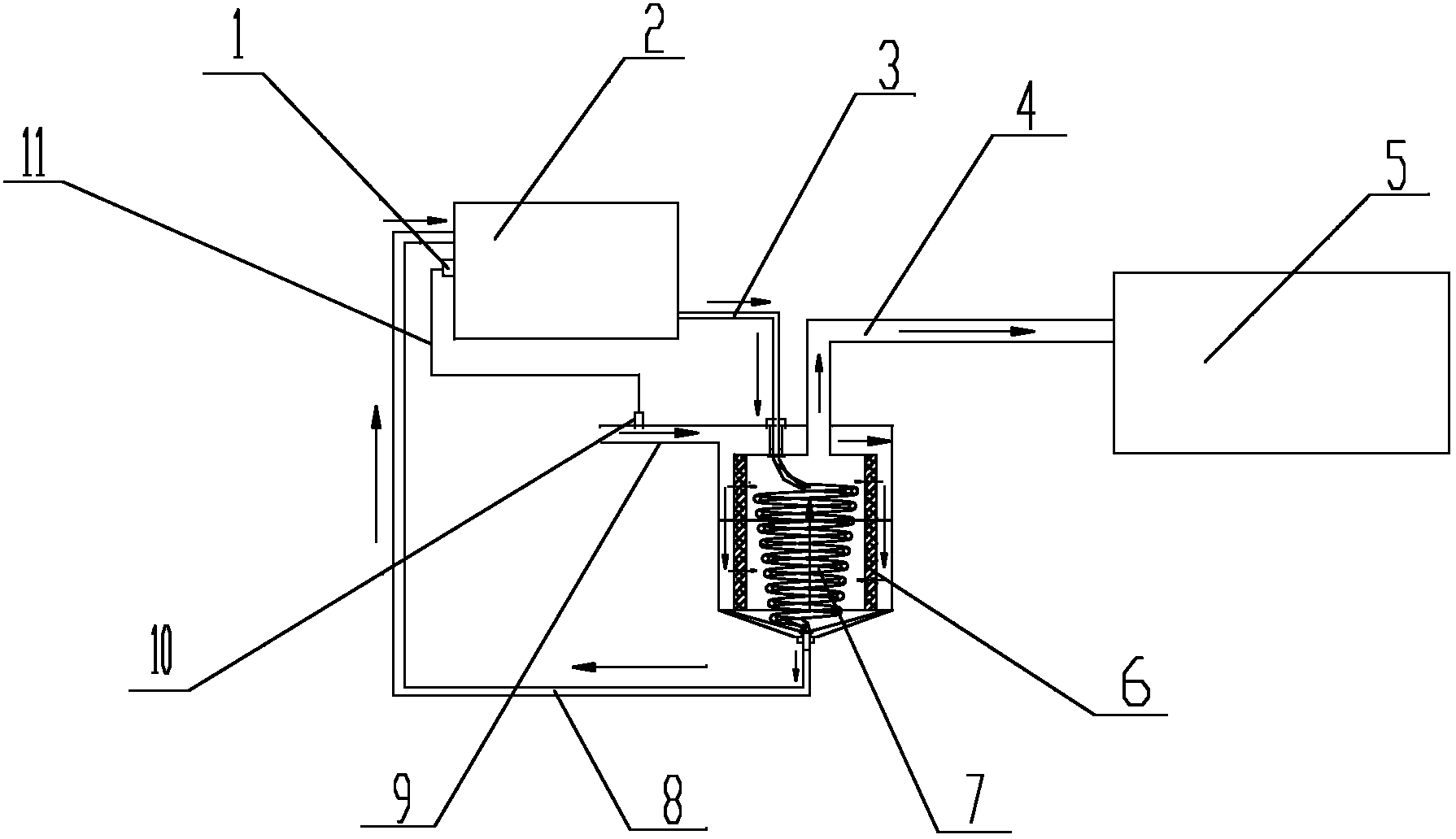 Engine fuel cooling device, cooling method and engineering machinery
