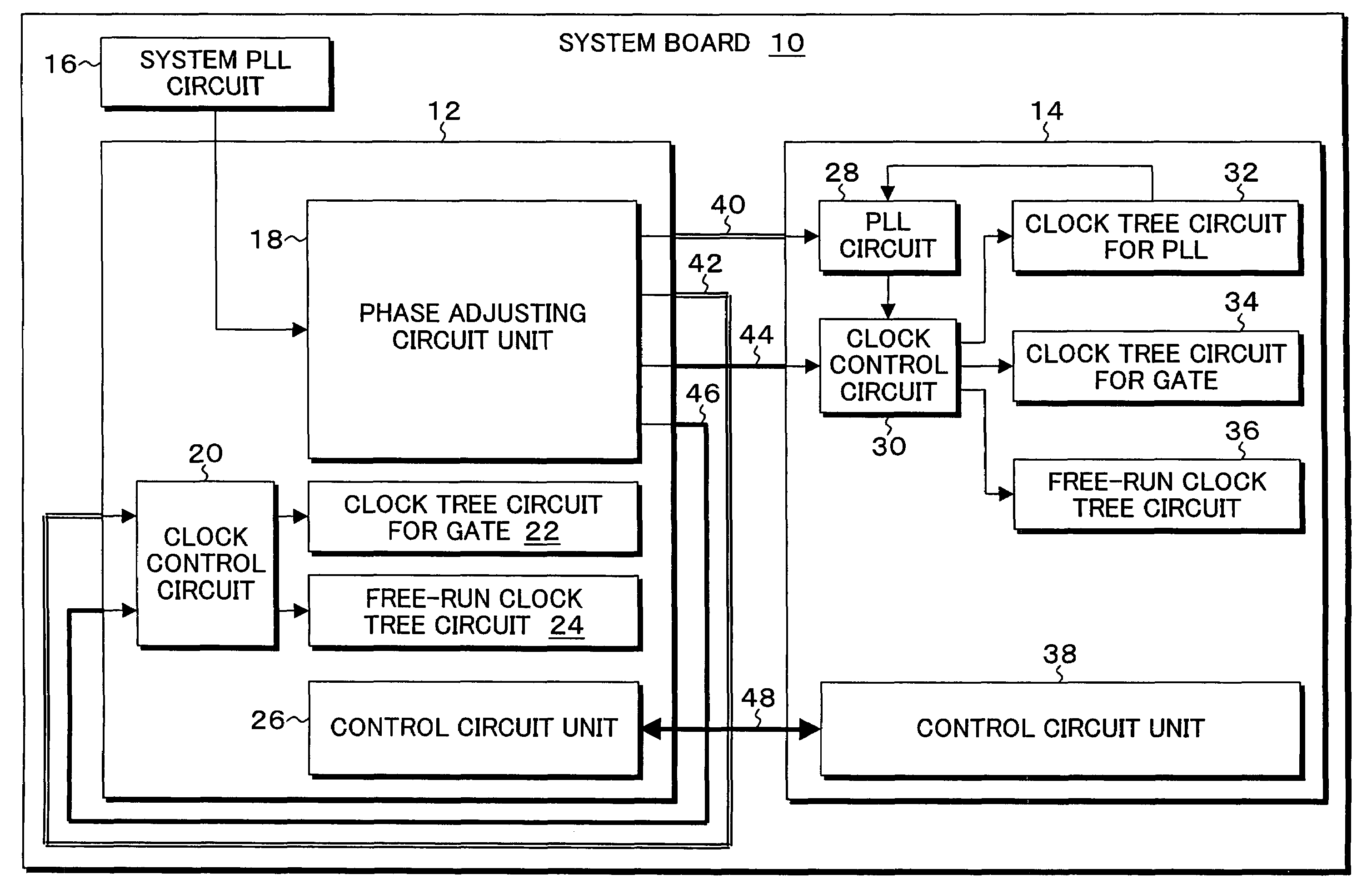 Information processing apparatus with adjustable system clock