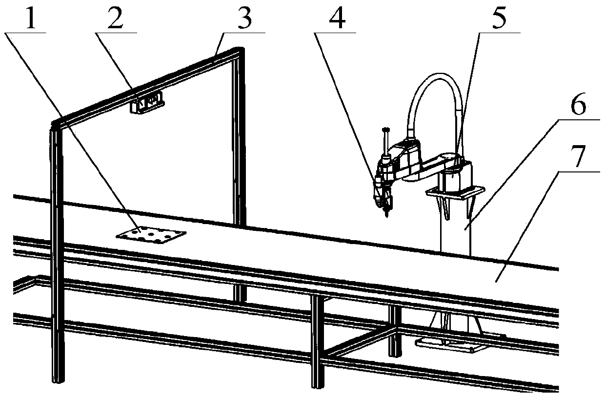 Online offset correction method and device for robot hand-eye calibration