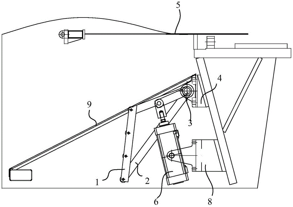 Back support device of plate shearing machine