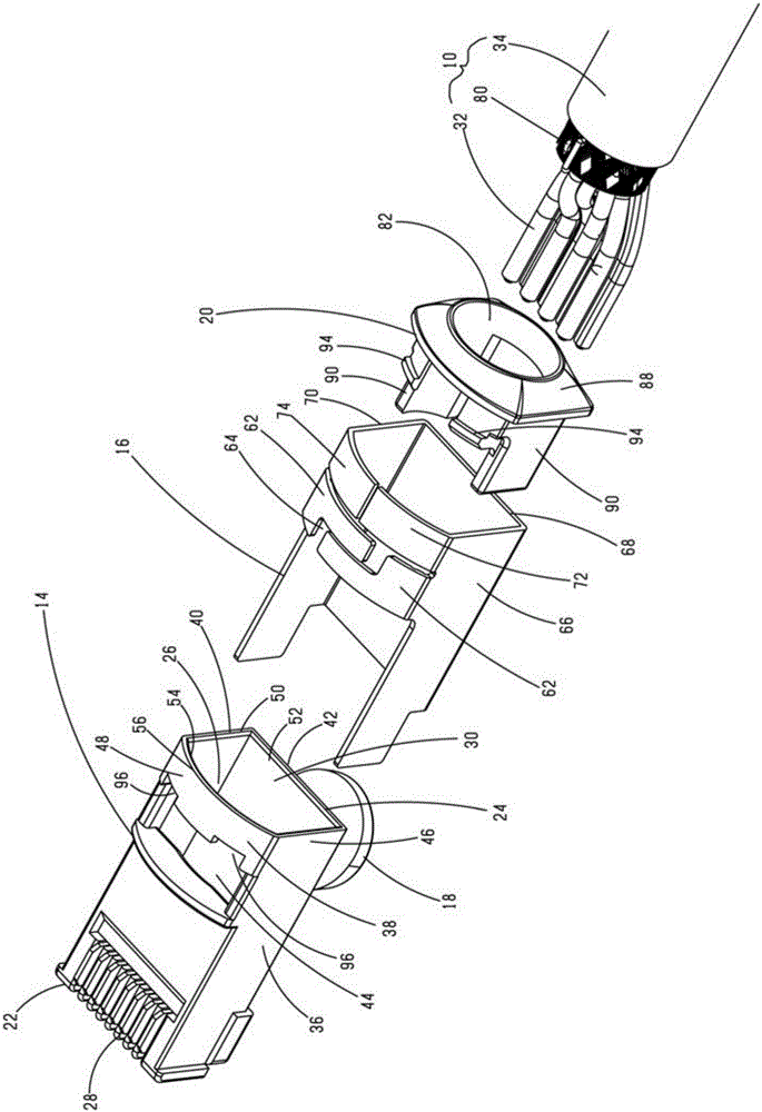 Registered jack capable of being adapted with multiple wire diameters, and communication cable with same
