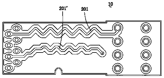 Circuit board and electric connector with same