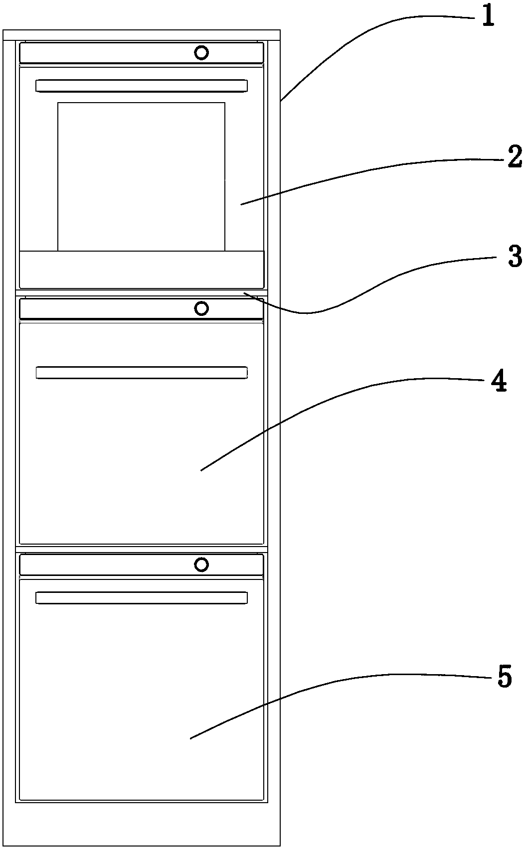 Combination type single box body storage cabinet