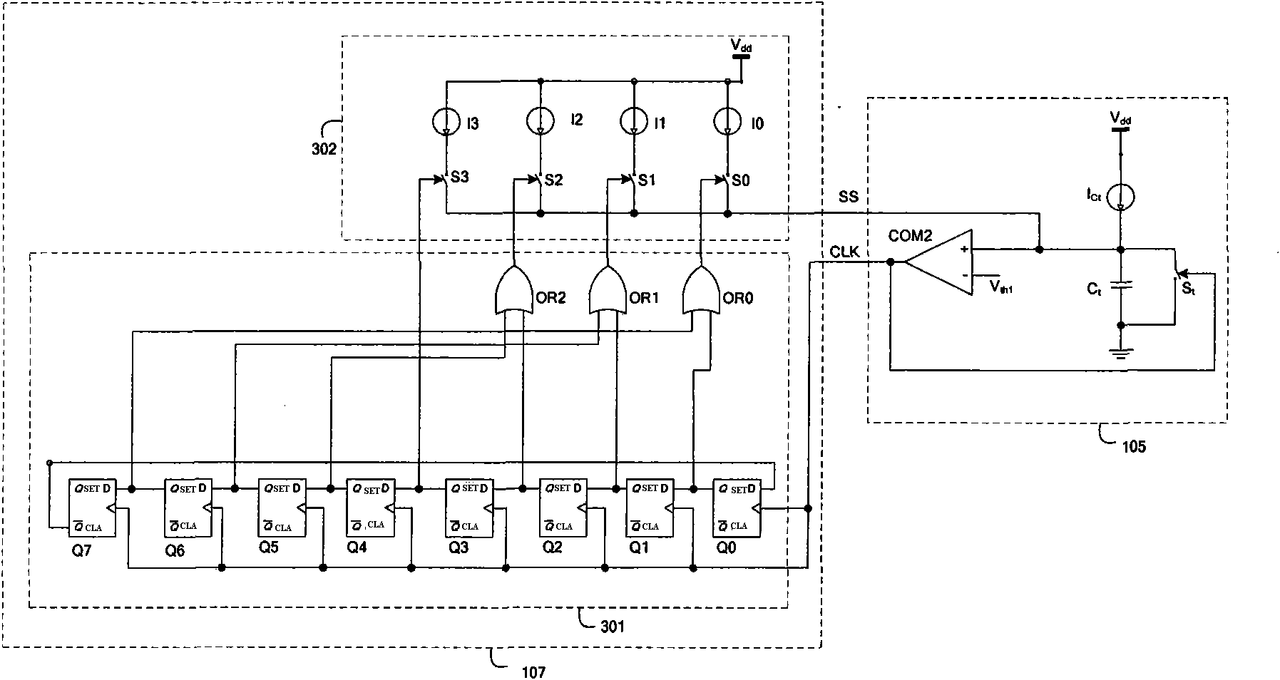 Switch voltage stabilizing circuit with frequency spectrum shaping function and method