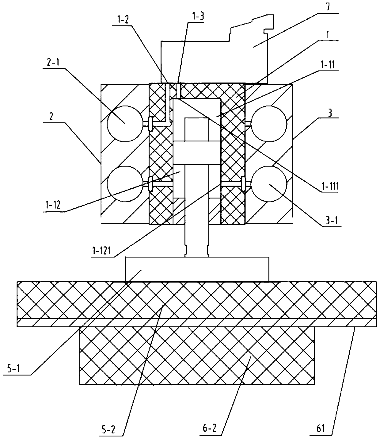 Differential pressure type profiling matrix cylinder group mechanism