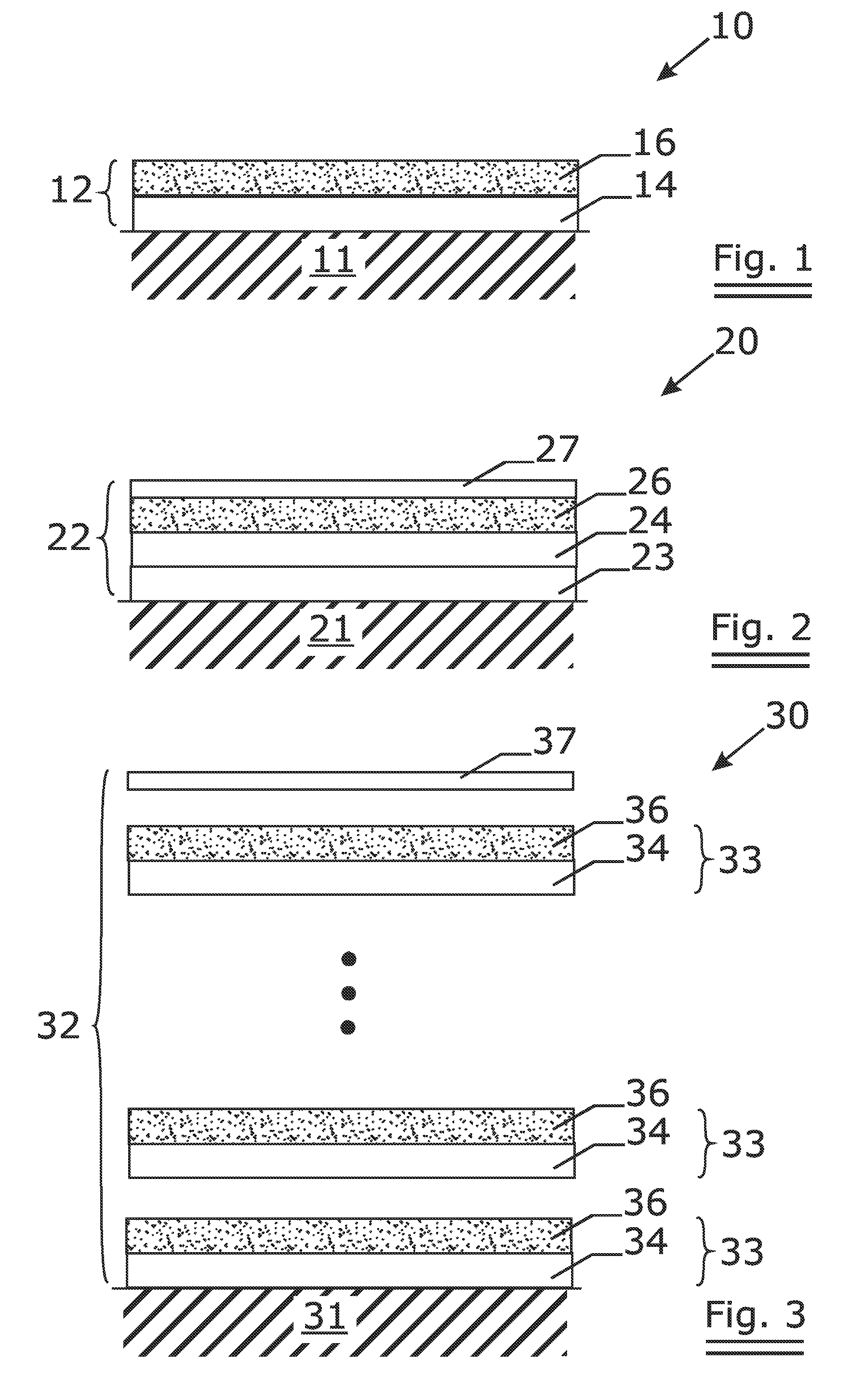 Substrate coated with a layered structure comprising a tetrahedral carbon coating