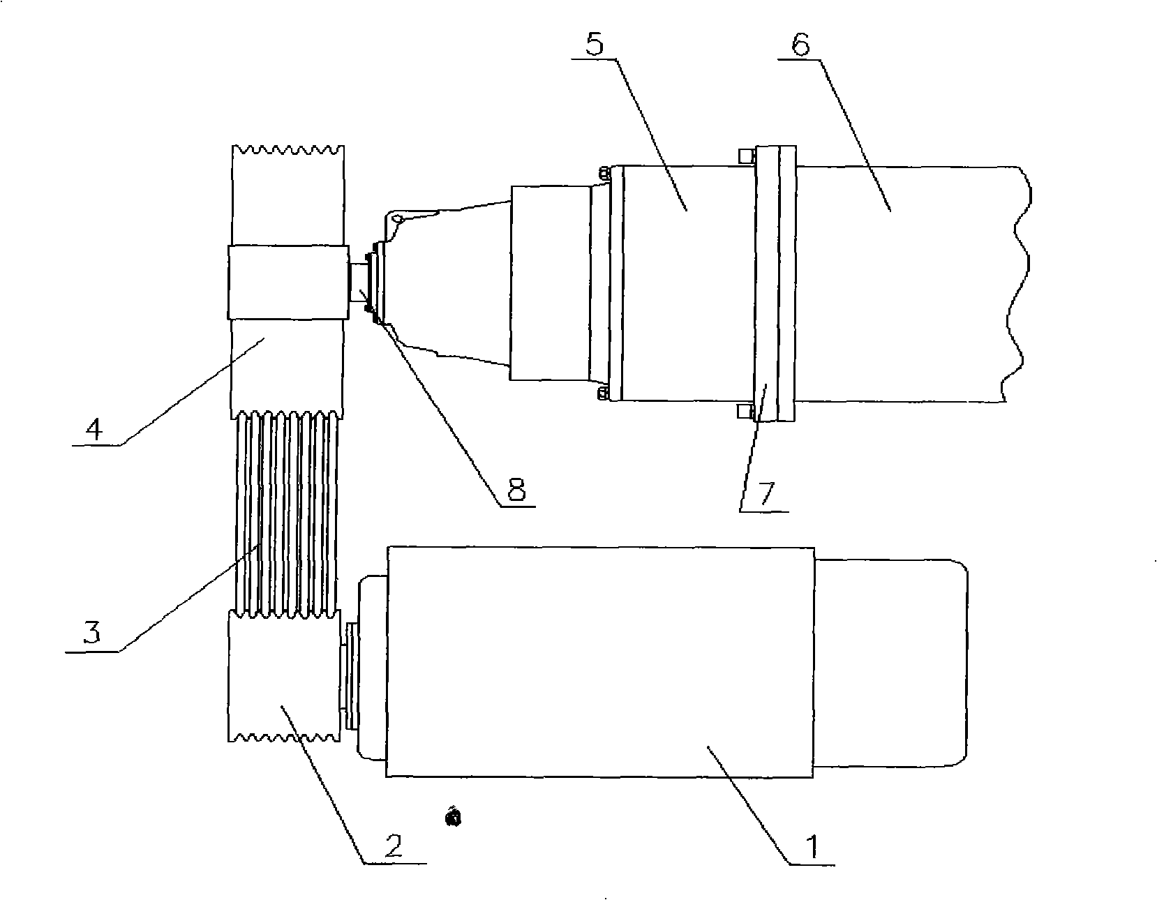 Lower-lever transmission device of double-lever vacuum extruder