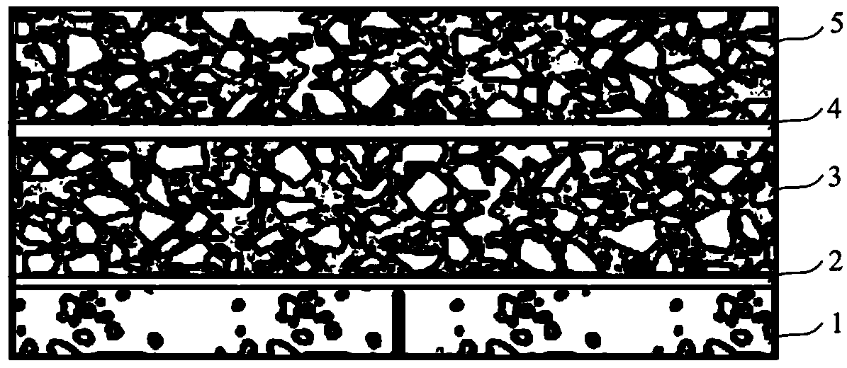 Water-permeable asphalt pavement structure capable of suppressing road surface reflection cracks