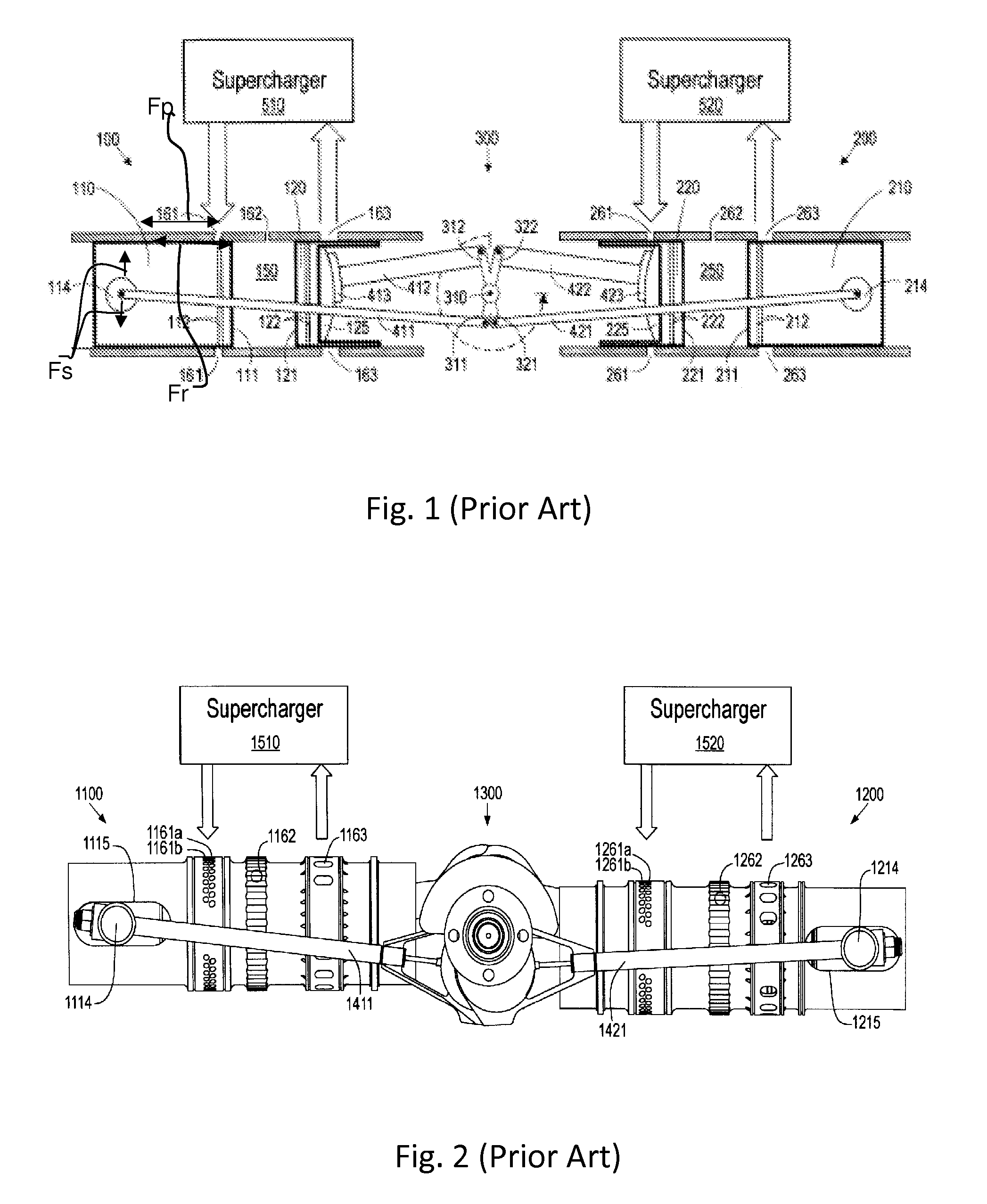 Guided bridge for a piston in an internal combustion engine