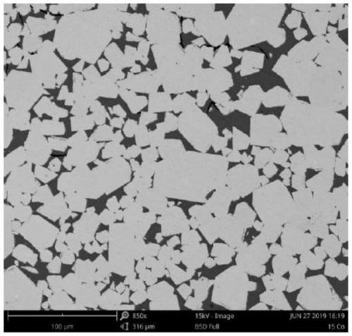 Preparation method of WC-Co hard alloy with average grain size larger than 15 microns