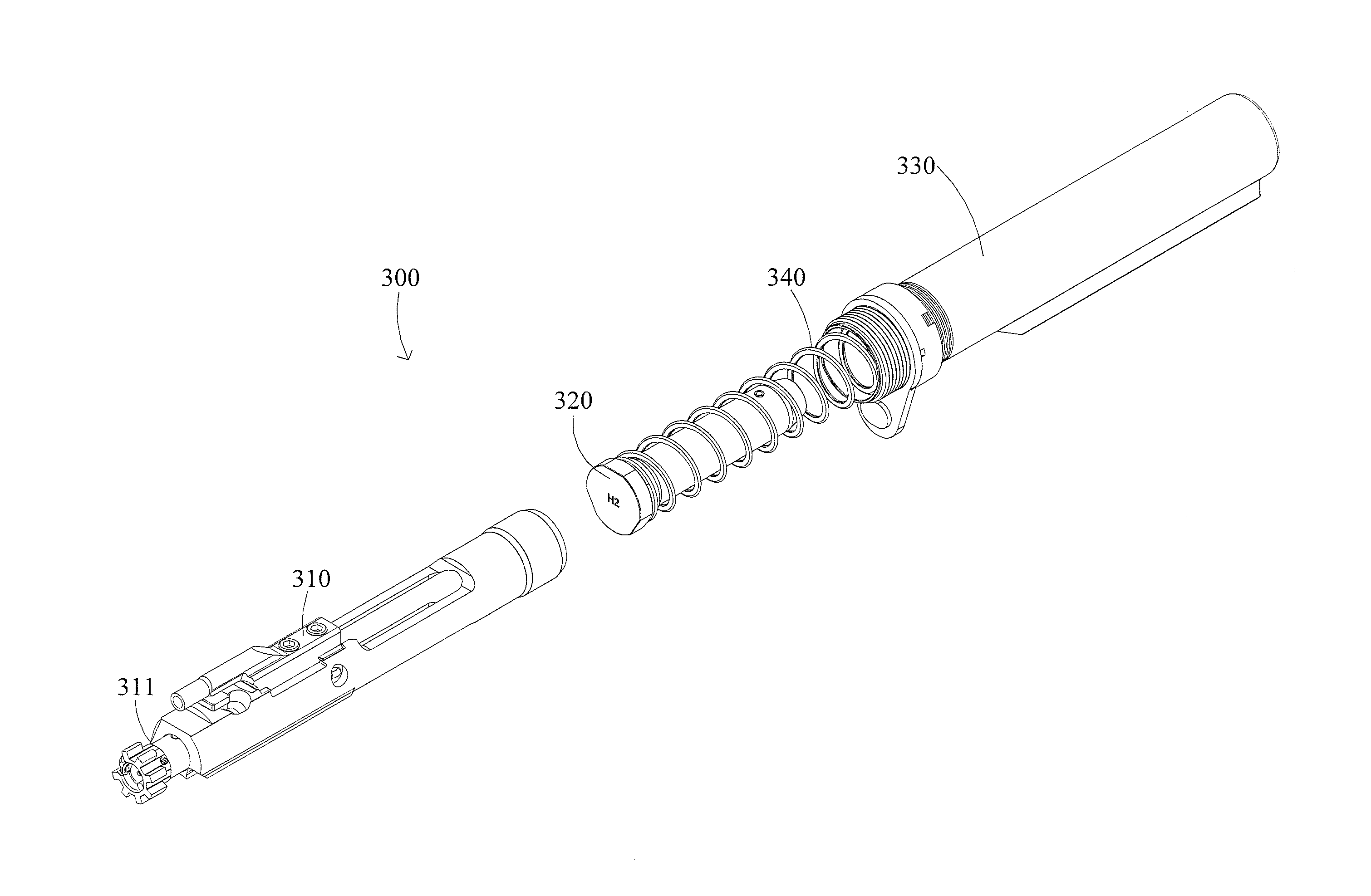 Firearm buffer system and buttstock assembly