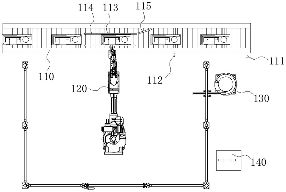 Visual calibration method for manipulator flowing along production line