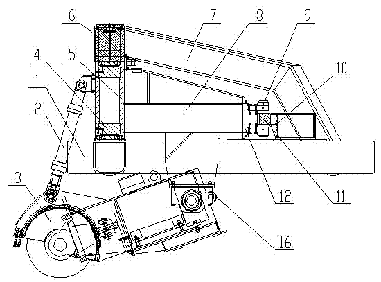 Rotating device of grinding main engine