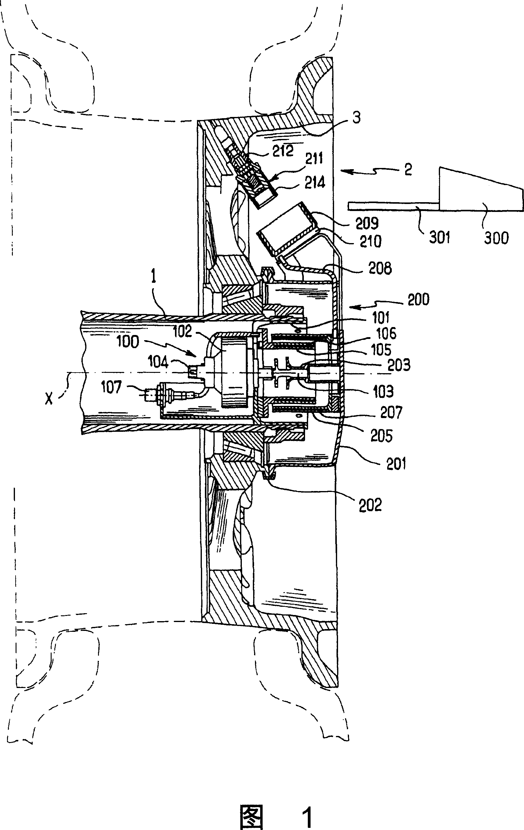 End portion of an axle of a vehicle, especially for aircrafts