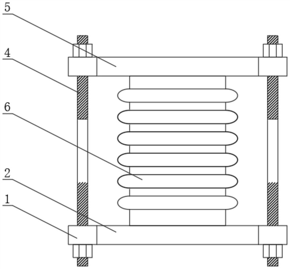 Axial string type corrugated compensator