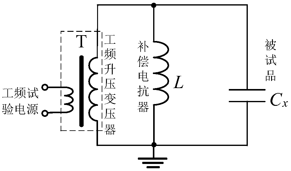 Power frequency parallel resonance withstand voltage test method based on incomplete compensation