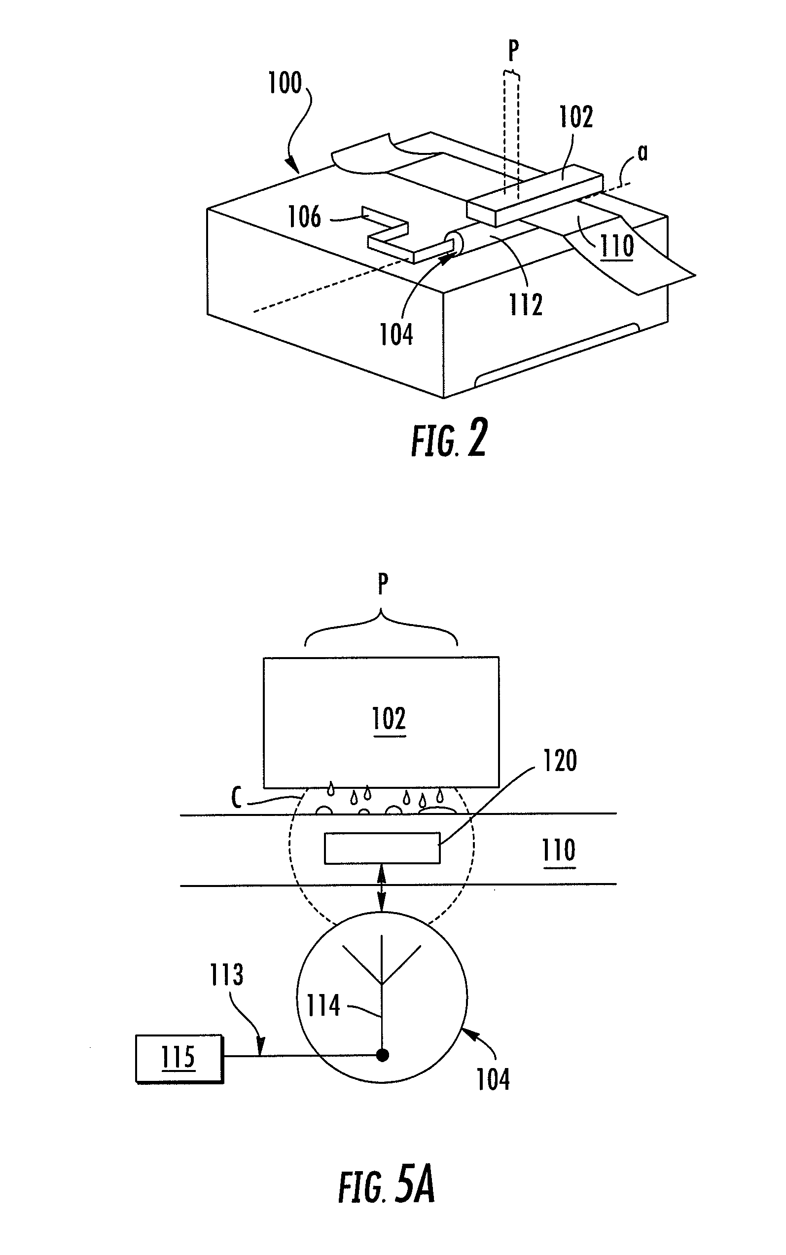 Platen incorporating an RFID coupling device
