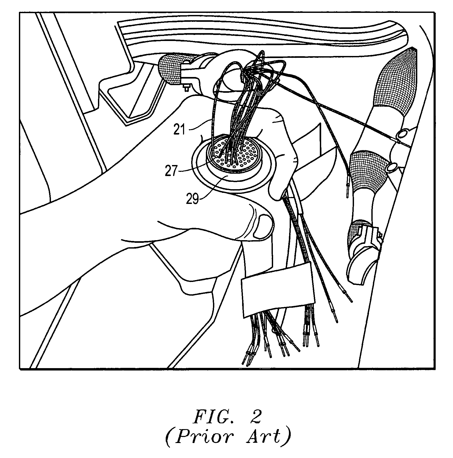 Method of matching harnesses of conductors with apertures in connectors