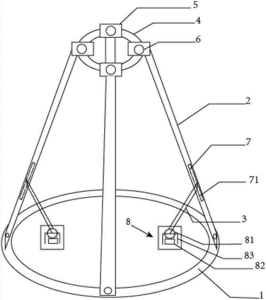 Tree supporting frame capable of changing support force