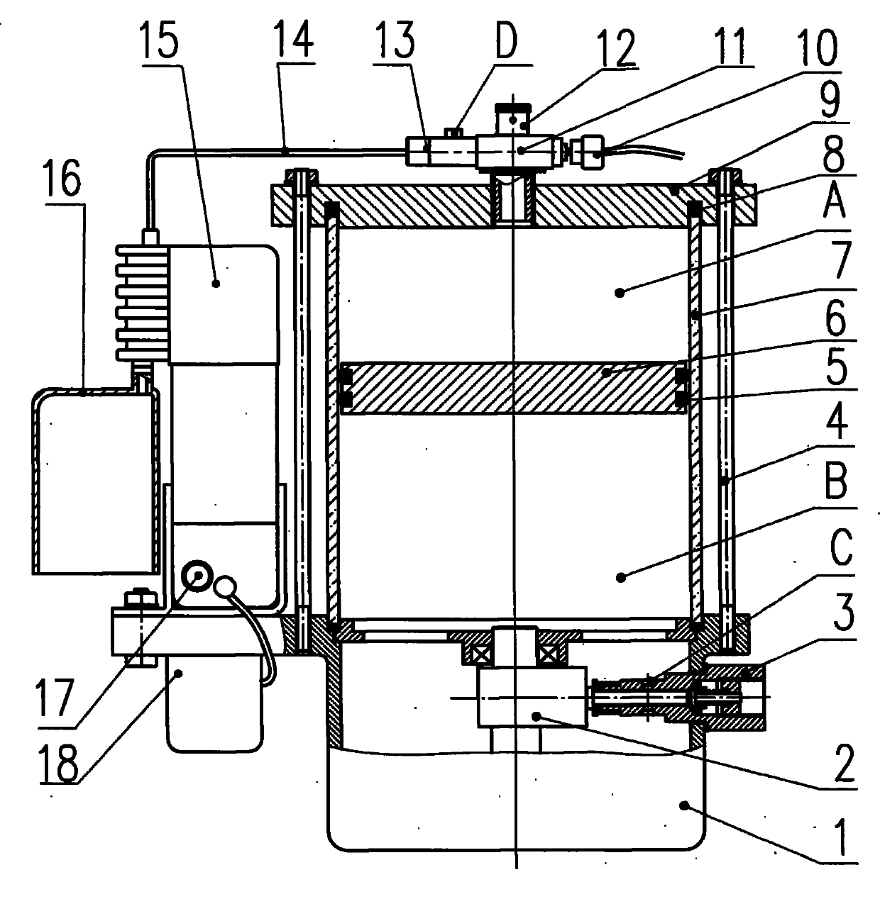 Lubricating device with automatic inflating and deflating structure and air chamber pressure oil tank