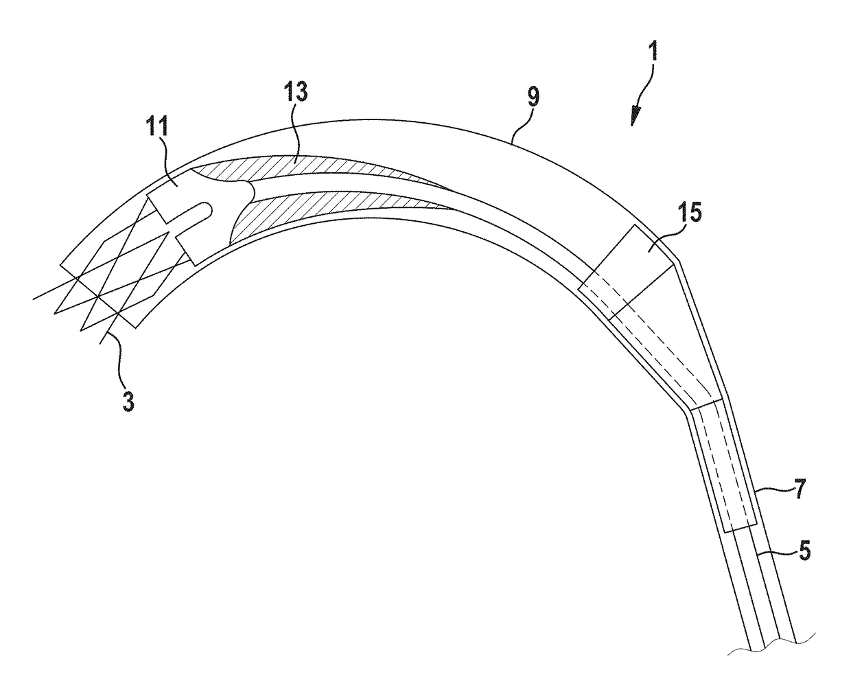 Delivery catheter and catheter arrangement