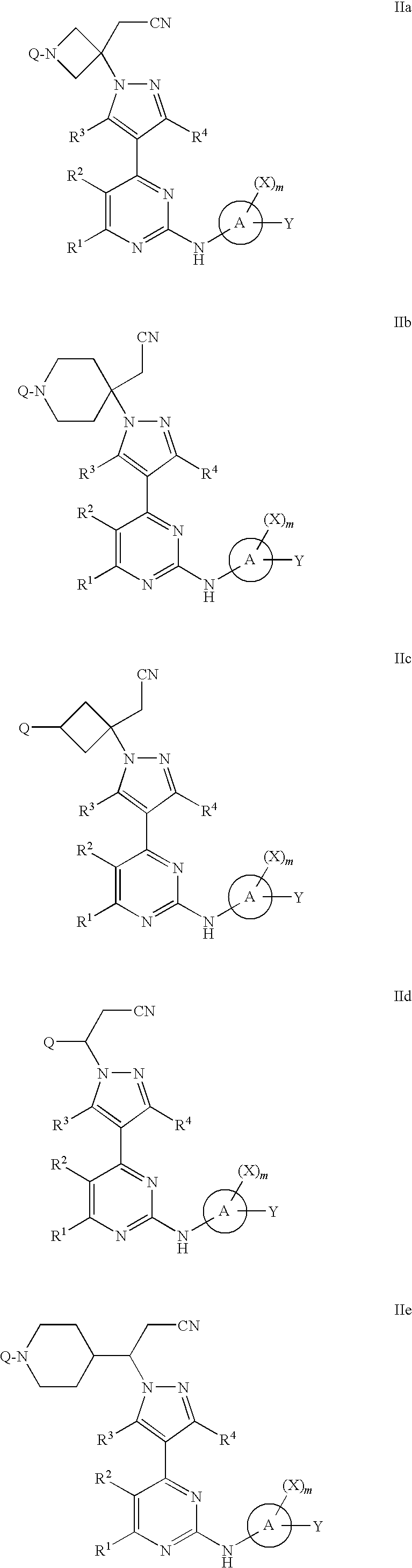 4-pyrazolyl-N-arylpyrimidin-2-amines and 4-pyrazolyl-N-heteroarylpyrimidin-2-amines as janus kinase inhibitors