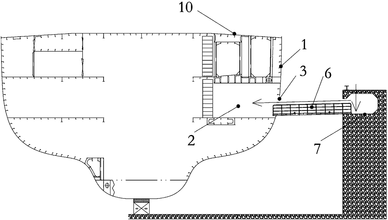 Method for building bridge crossing ladder of marine engine room